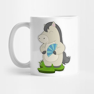 Horse Hand fan Mug